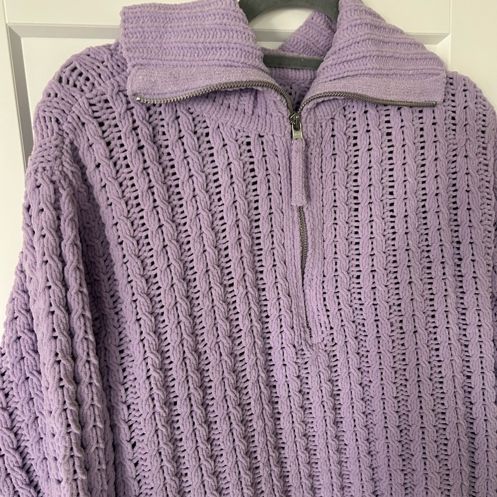 Aerie Cable Car Quarter Zip Sweater size XS - Picture 3 of 7